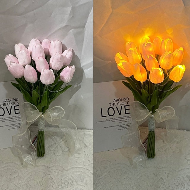 LED Tulip Table Lamp Moderne Vases