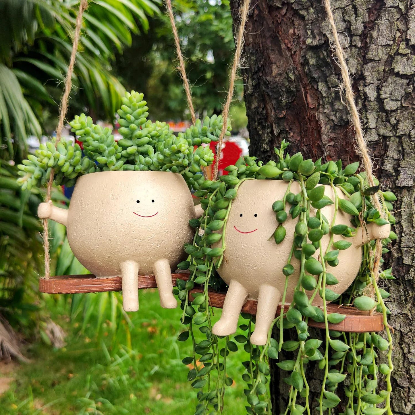 Hanging Face Planter Pots Moderne Vases