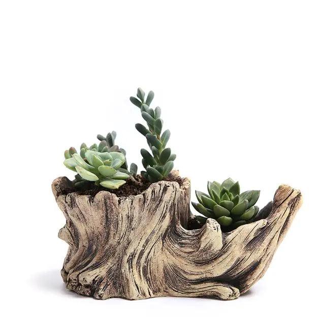 Tree-Shaped Resin Succulent Planter Moderne Vases