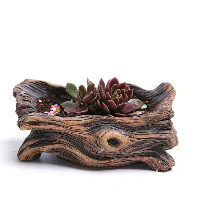 Tree-Shaped Resin Succulent Planter Moderne Vases
