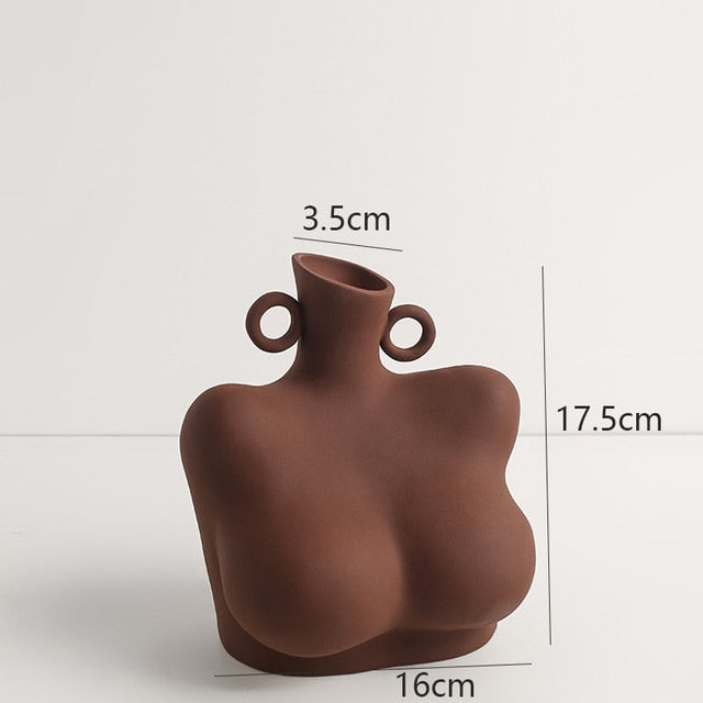 Feminine Sculpture Ceramic Vase Moderne Vases