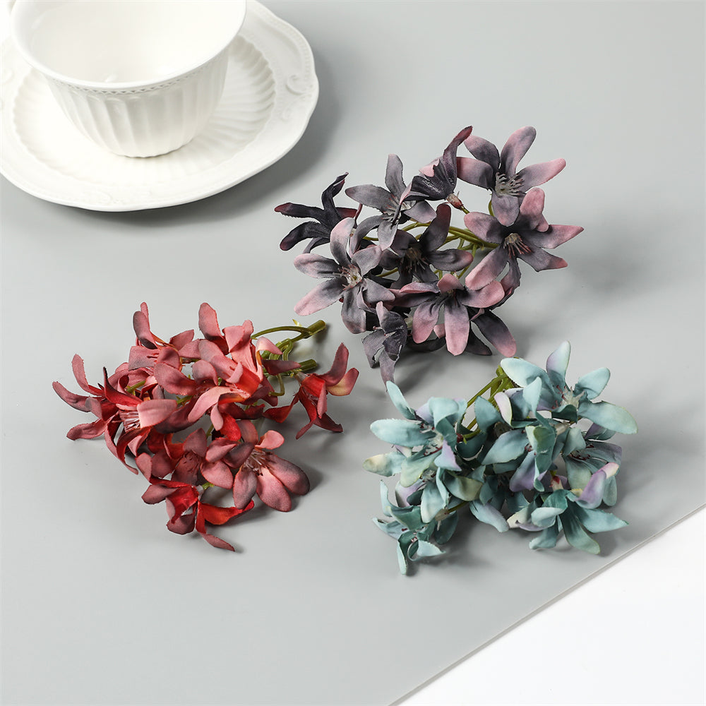 Silk Magnolia Orchids Bouquets Moderne Vases