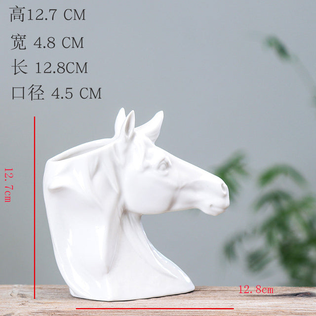 Horse and Swan Vases Moderne Vases