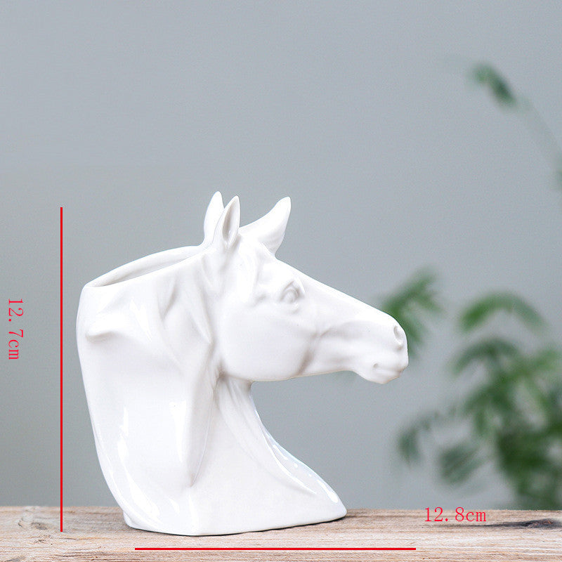 Horse and Swan Vases Moderne Vases