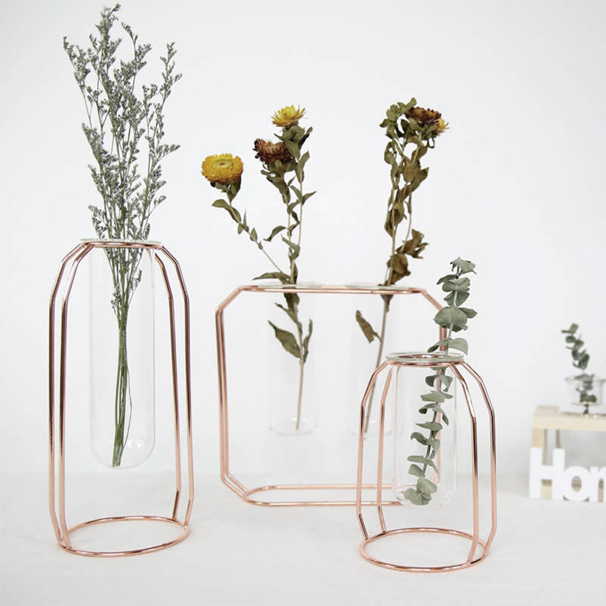 Creative Glass and Iron Vases Moderne Vases