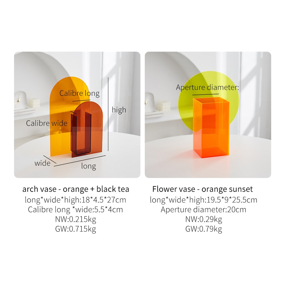 Minimalist Acrylic Vase Moderne Vases