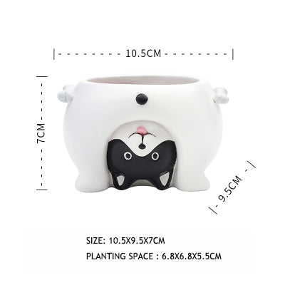 Upside Down Cartoon Animal Plant Pots Moderne Vases
