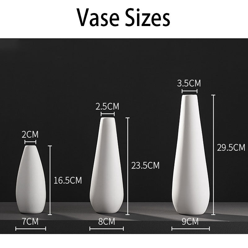 White Porcelain Flower Vases Moderne Vases