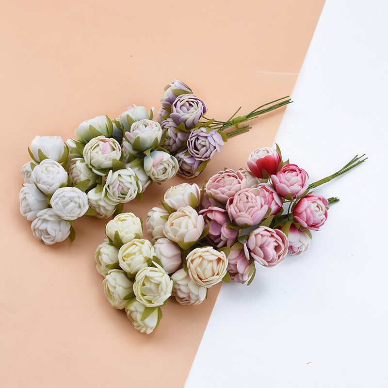 Silk Tea Buds Roses Moderne Vases