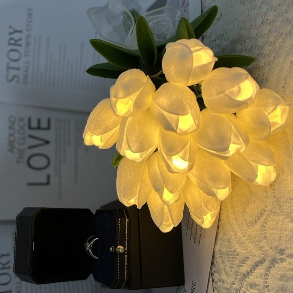 LED Tulip Table Lamp Moderne Vases