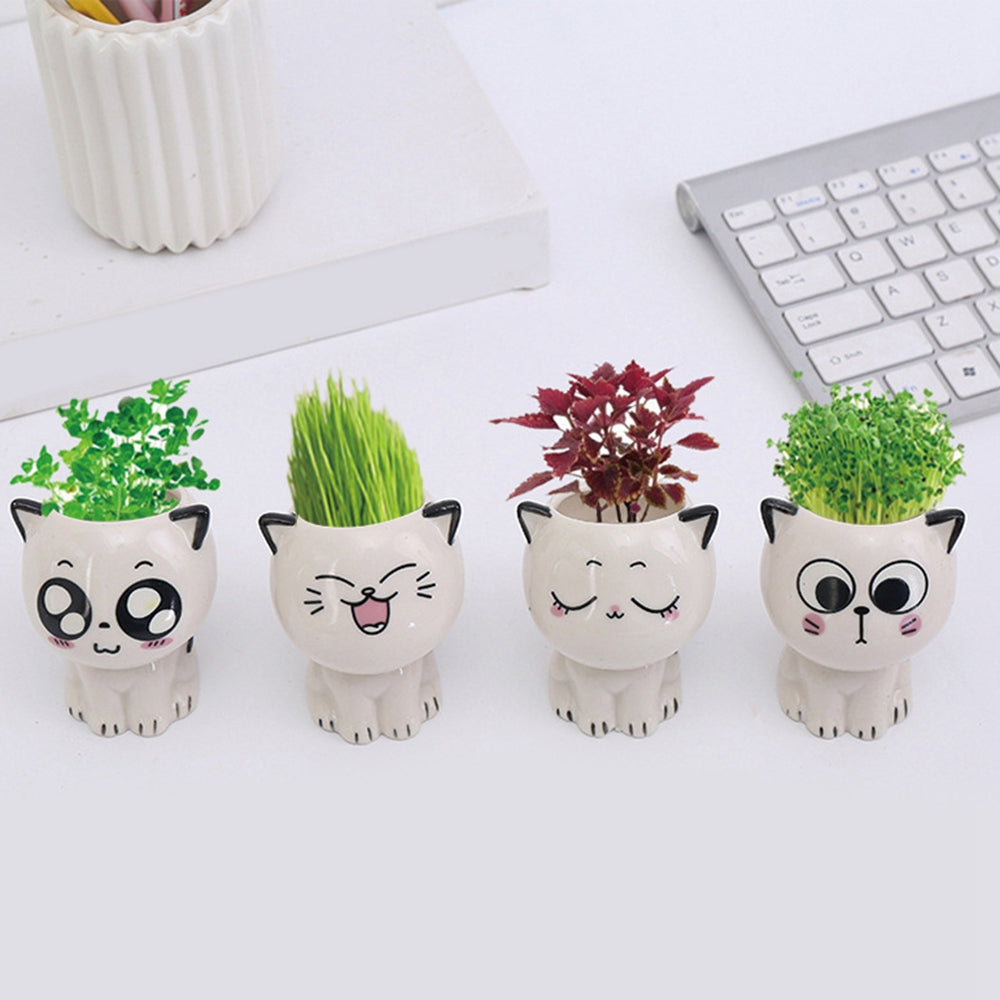 Japanese Cartoon Cat Ceramic Plant Pot Moderne Vases