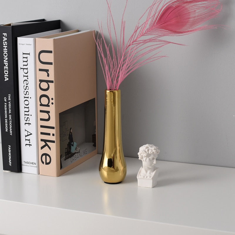 Nordic Luxury Gold Plated Vase Moderne Vases