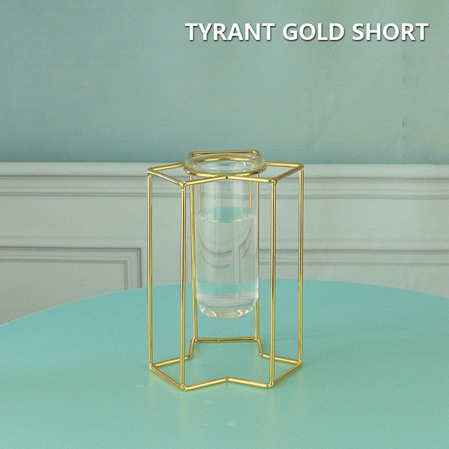 Creative Glass and Iron Vases Moderne Vases