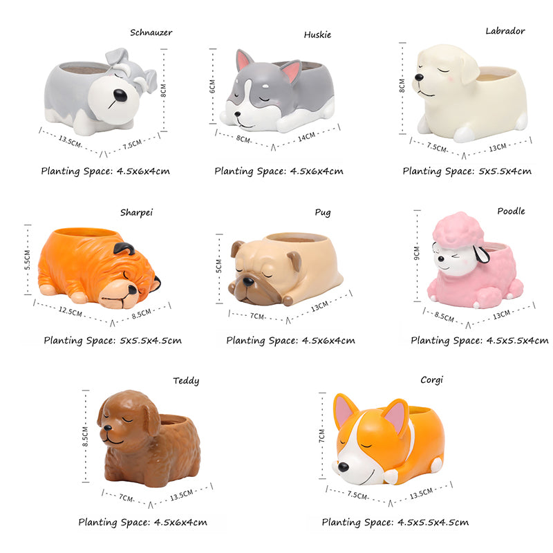 Cute Dog Plant Pots Moderne Vases