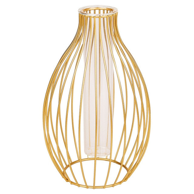 Nordic Glass and Metal Vases Moderne Vases