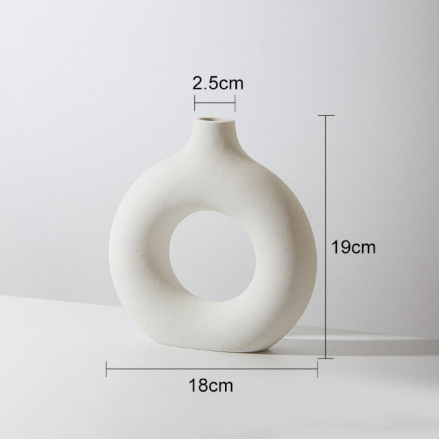 Nordic Ceramic Circular Vases Moderne Vases