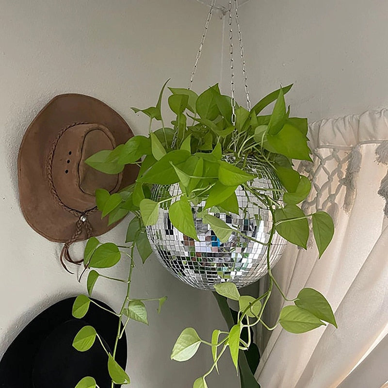 Disco Ball Hanging Vase Moderne Vases