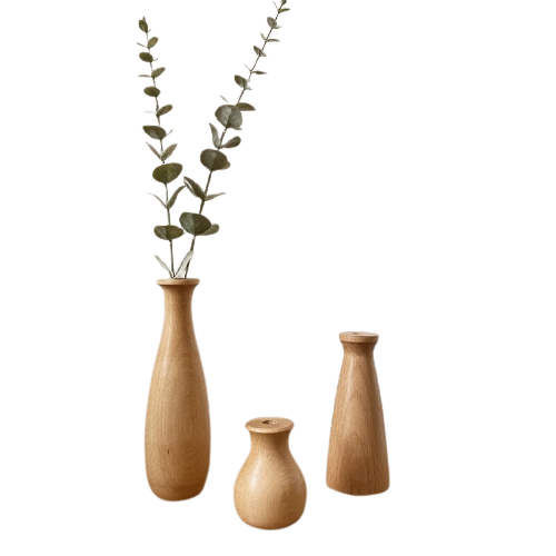 Minimalist Wooden Vases Moderne Vases