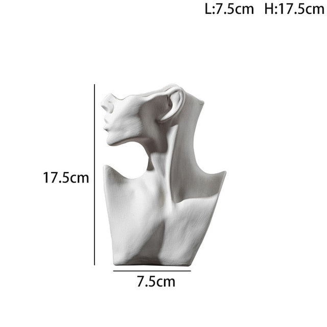 Feminine Silhouette Ceramic Vase Moderne Vases