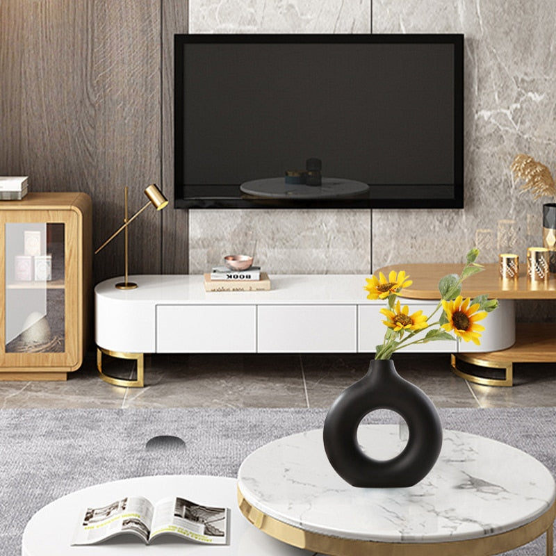 Nordic Ceramic Circular Vases Moderne Vases