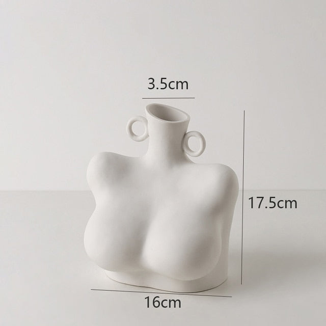 Feminine Sculpture Ceramic Vase Moderne Vases