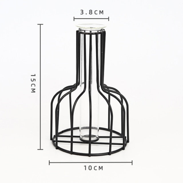 Nordic Glass and Metal Vases Moderne Vases