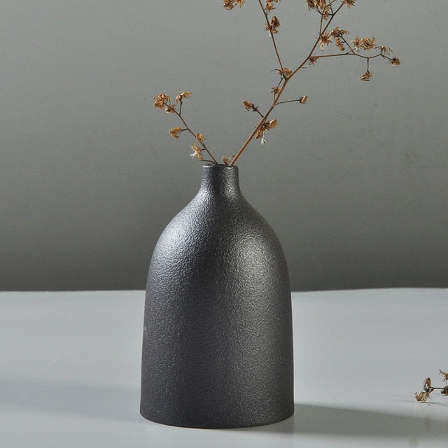Black Ceramic Japanese Vase Moderne Vases