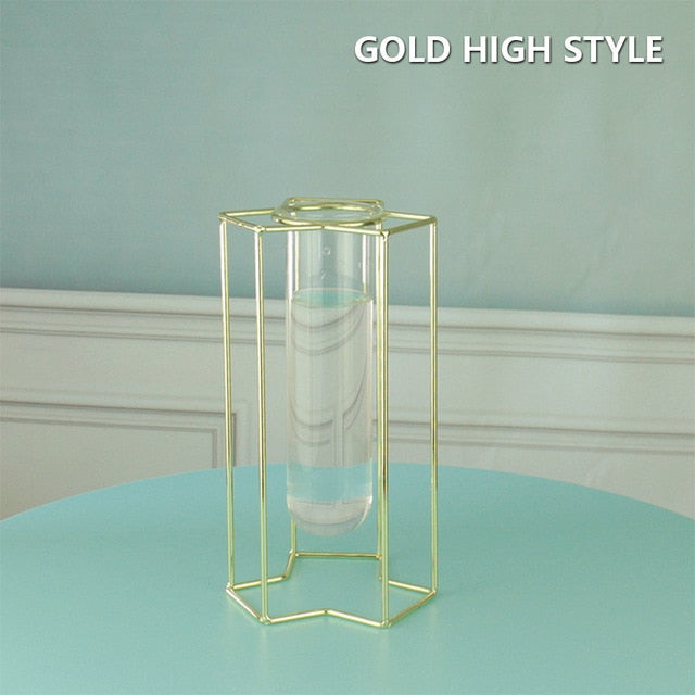 Creative Glass and Iron Vases Moderne Vases