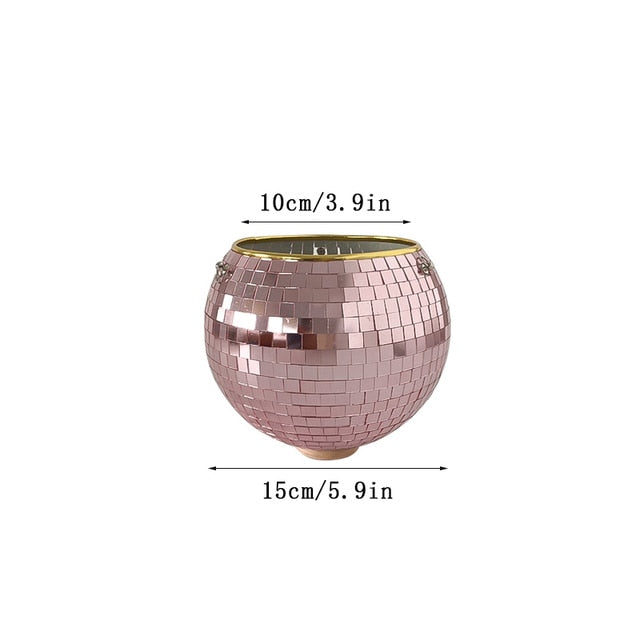 Disco Ball Hanging Vase Moderne Vases