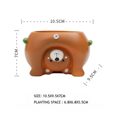 Upside Down Cartoon Animal Plant Pots Moderne Vases