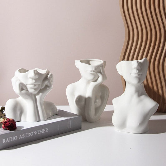 Body Shape Flower Vase Moderne Vases