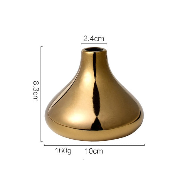 Nordic Luxury Gold Plated Vase Moderne Vases