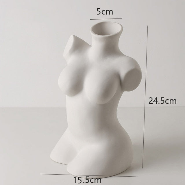Feminine Sculpture Ceramic Vase Moderne Vases