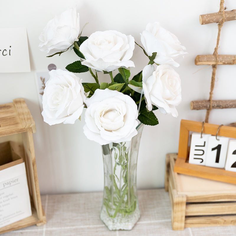 Rose Silk Flowers Moderne Vases