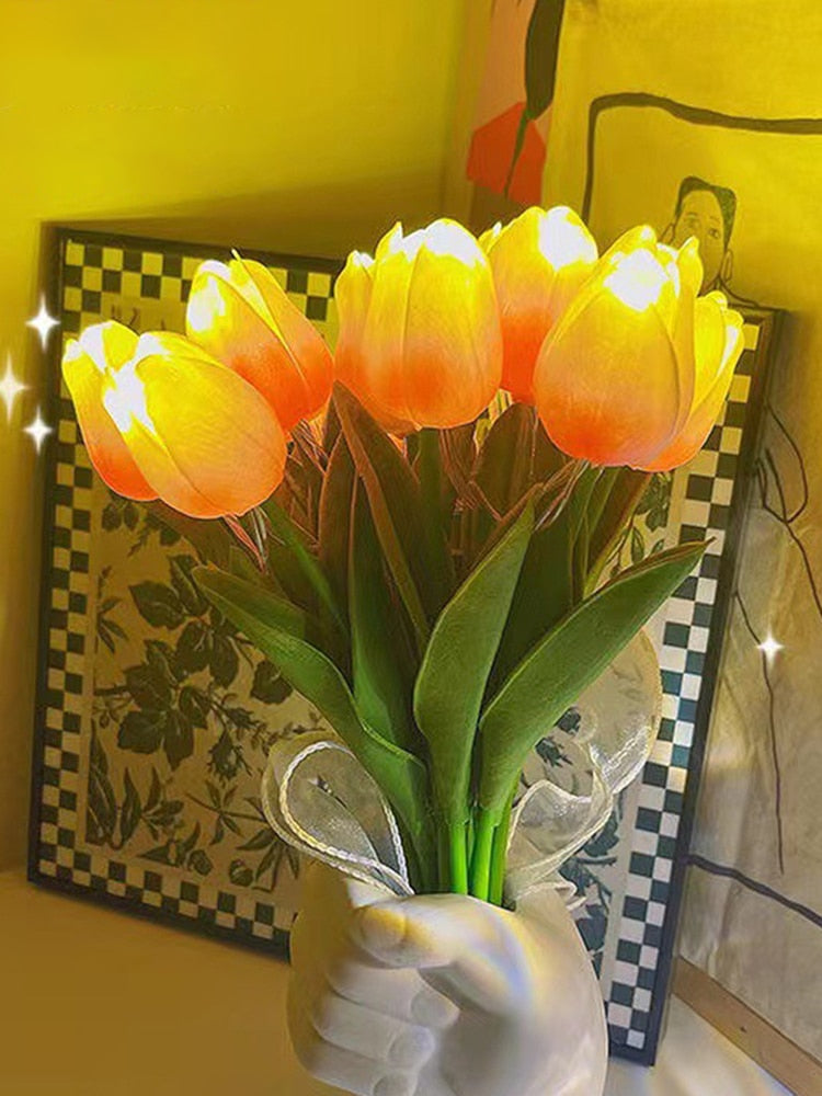 LED Tulip Table Lamp Moderne Vases