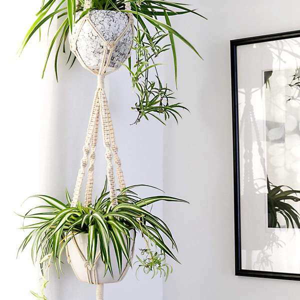 Macrame Plant Hangers - Pack of 4 Moderne Vases