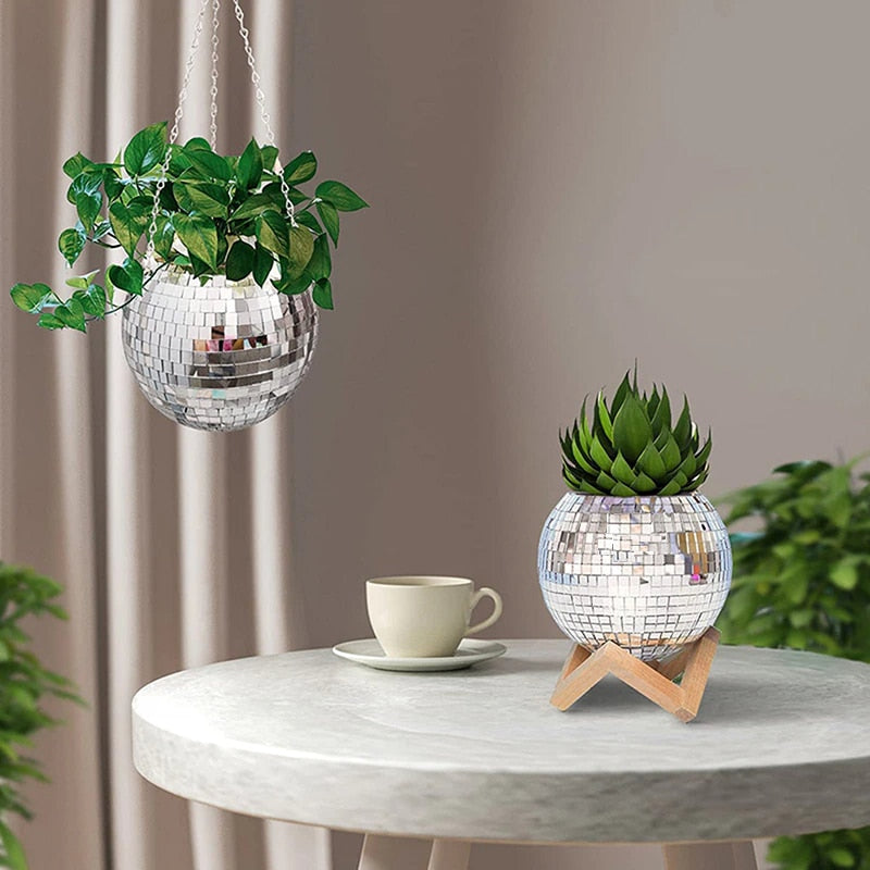 Disco Ball Hanging Vase Moderne Vases
