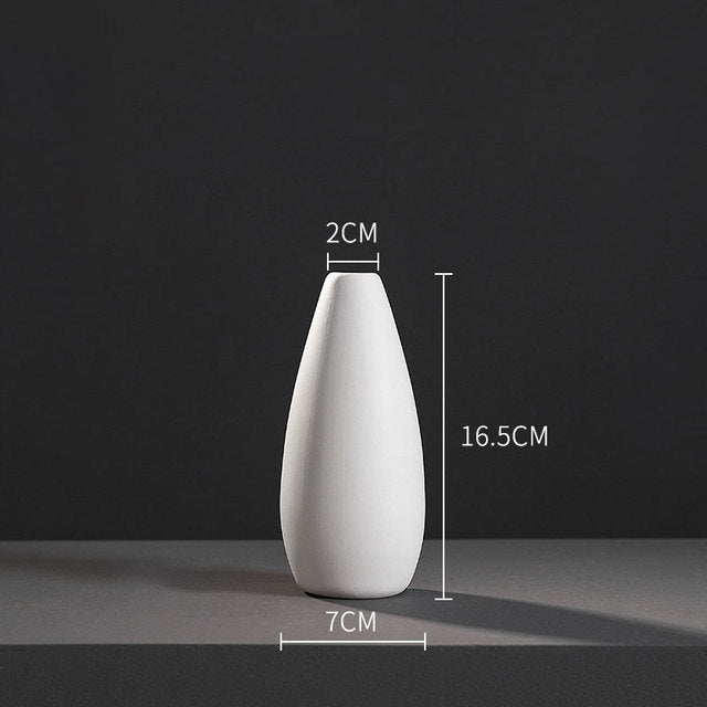 White Porcelain Flower Vases Moderne Vases
