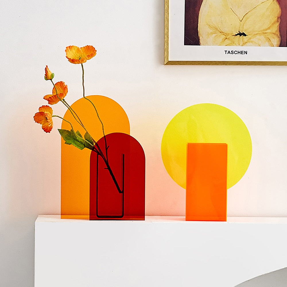 Minimalist Acrylic Vase Moderne Vases
