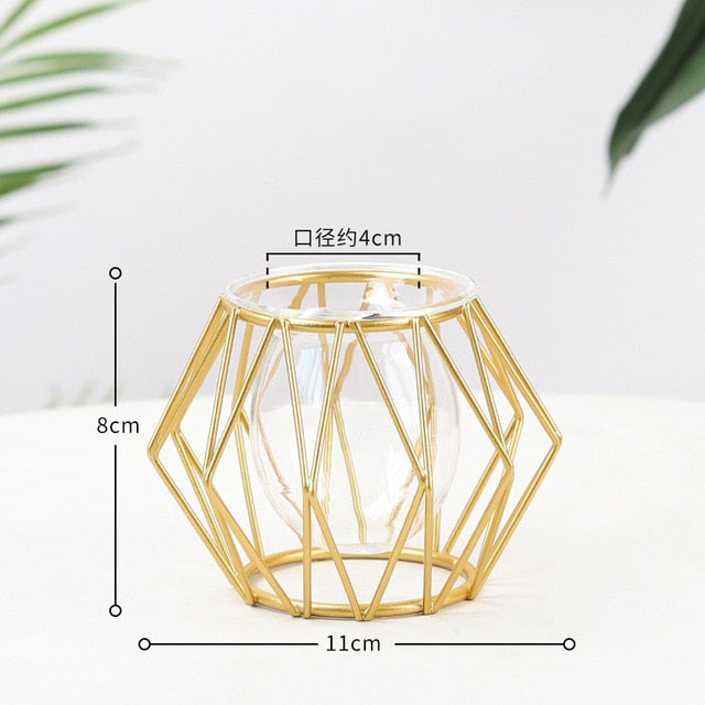 Creative Glass and Iron Vases Moderne Vases
