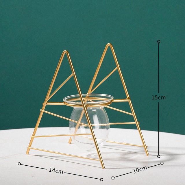 Creative Glass and Iron Vases Moderne Vases
