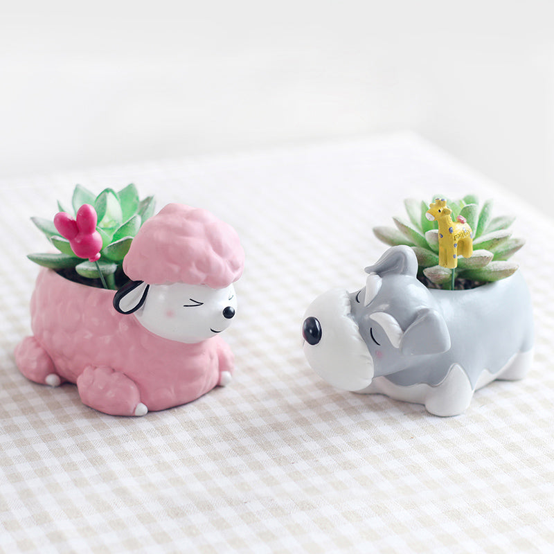 Cute Dog Plant Pots Moderne Vases