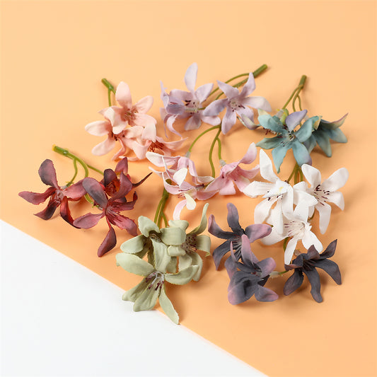 Silk Magnolia Orchids Bouquets Moderne Vases