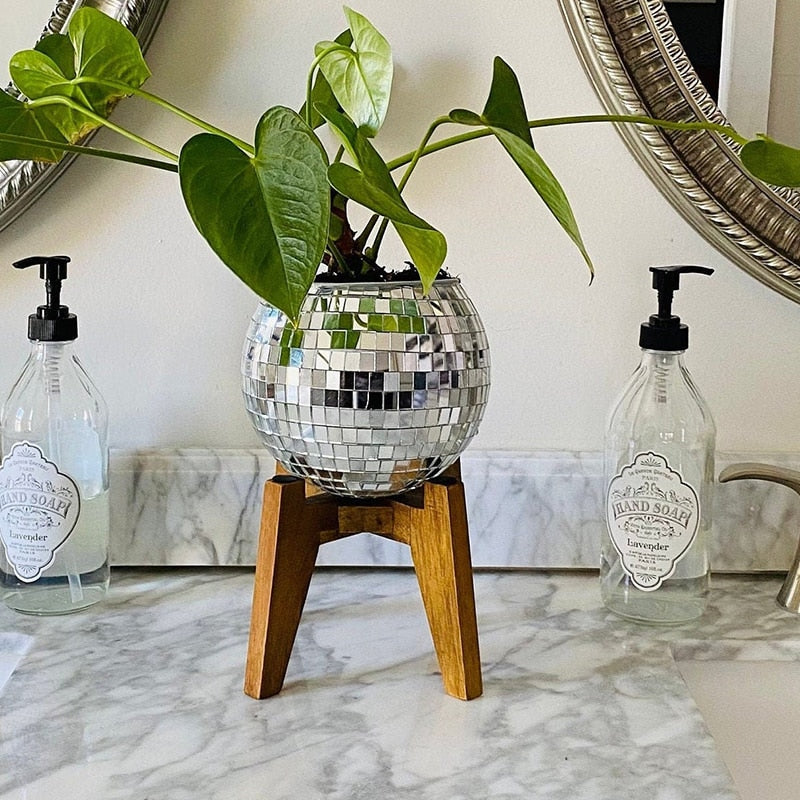 Disco Ball Hanging Vase Moderne Vases