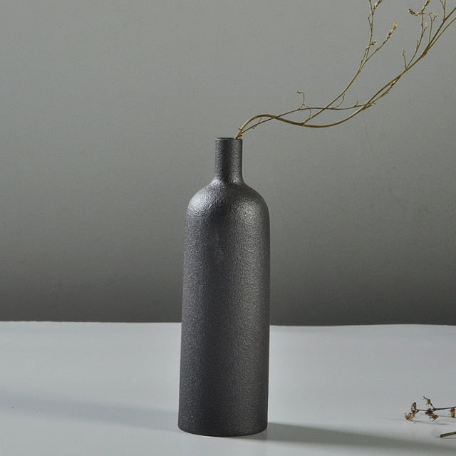 Black Ceramic Japanese Vase Moderne Vases