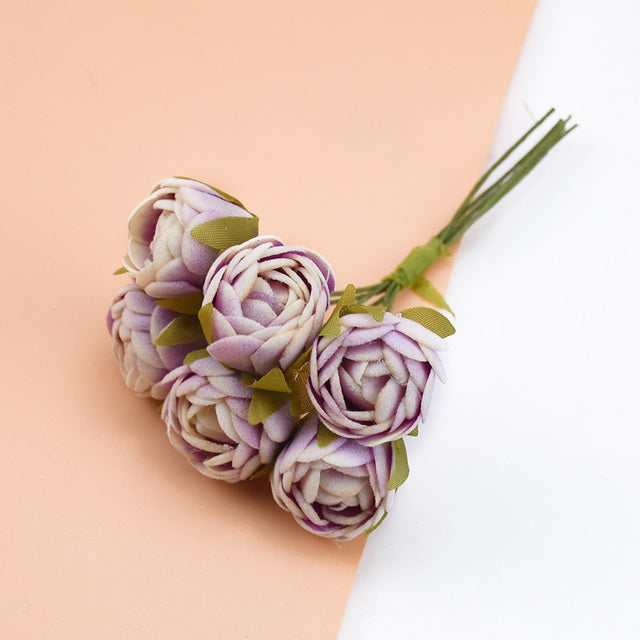 Silk Tea Buds Roses Moderne Vases