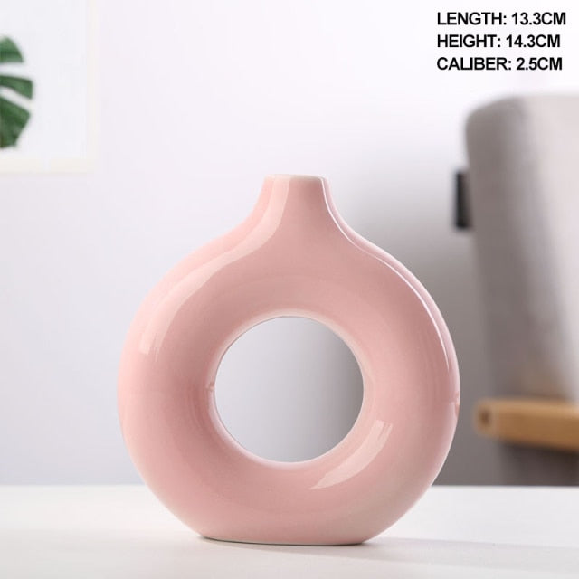 Nordic Ceramic Circular Vases Moderne Vases
