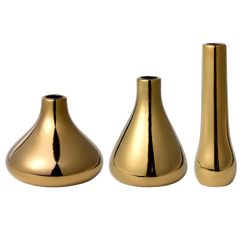 Nordic Luxury Gold Plated Vase Moderne Vases