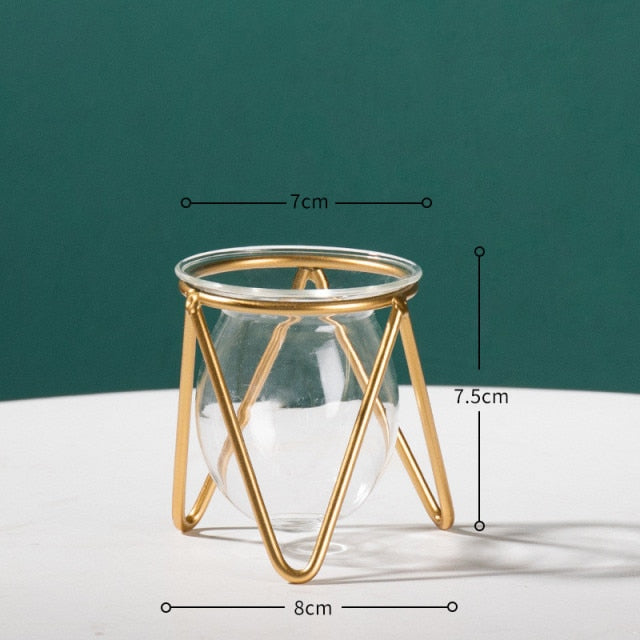 Creative Glass and Iron Vases Moderne Vases