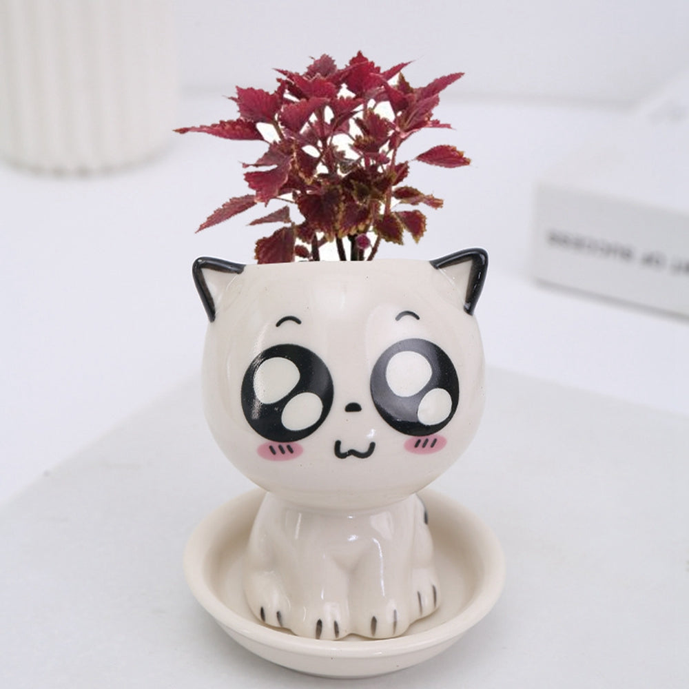 Japanese Cartoon Cat Ceramic Plant Pot Moderne Vases